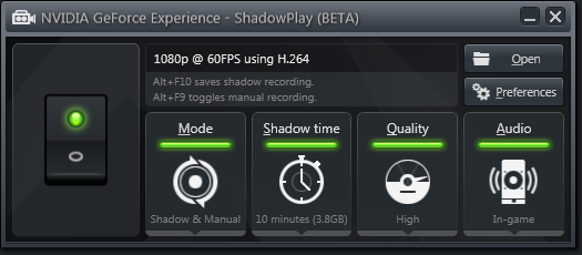 GeForce ShadowPlay Beta